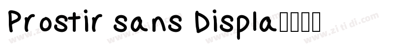 Prostir sans Displa字体转换